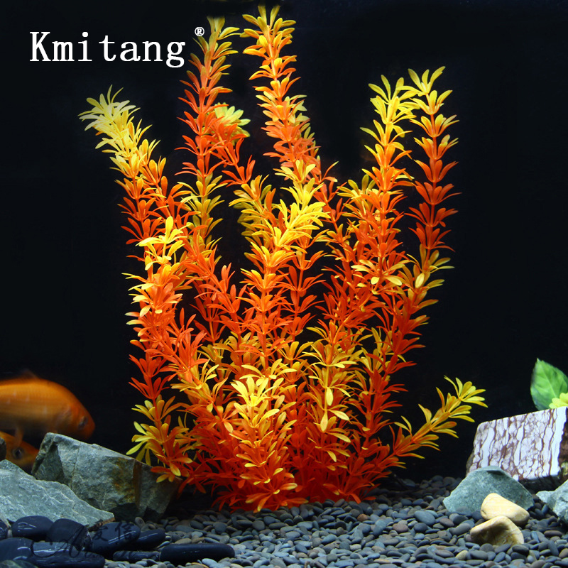 Marine Fish Tank - 100cm Tropikal Bitkiler Büyük Yapay Su