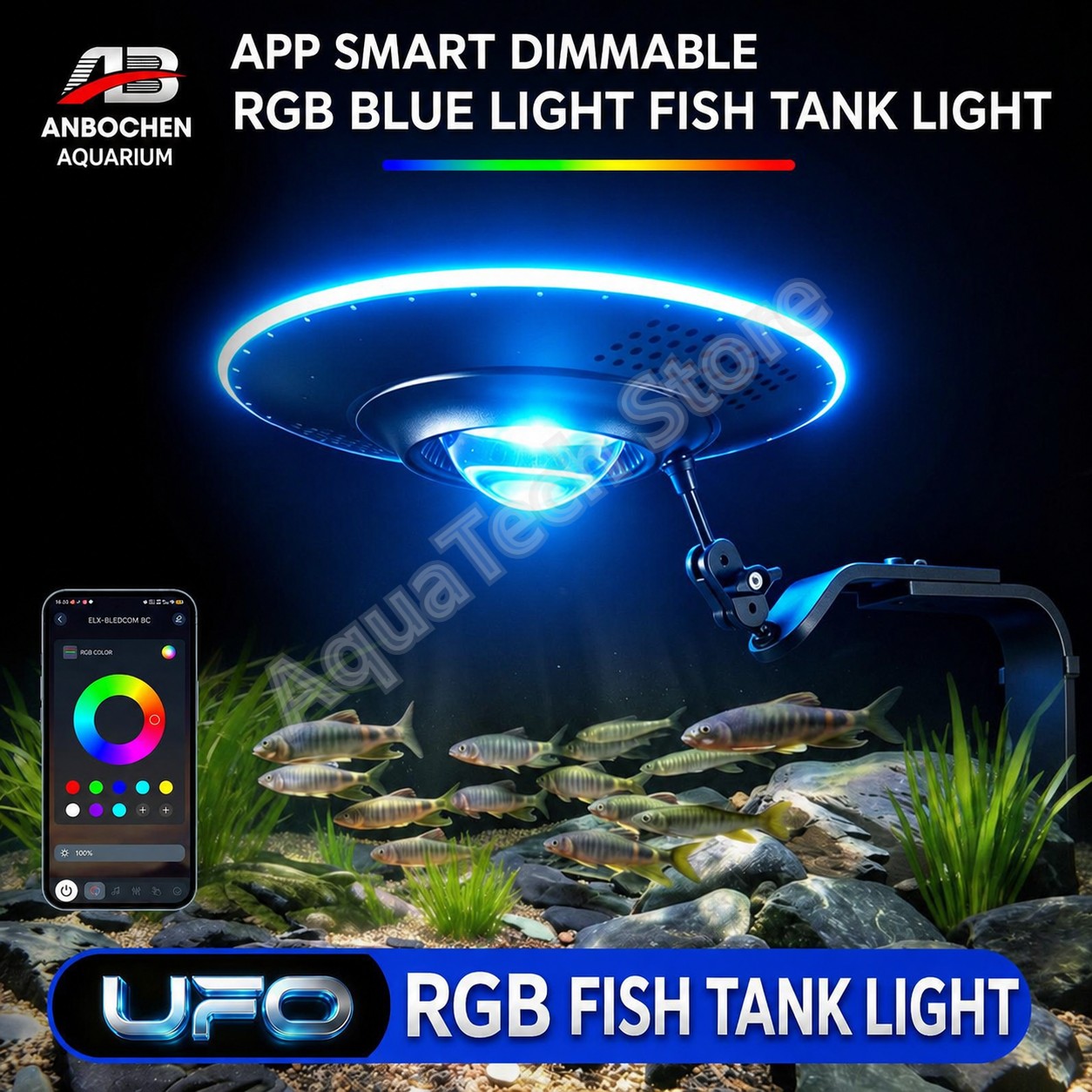 Reef Lighting - ANBOCHEN UFO RGB LED Akvaryum Lambası