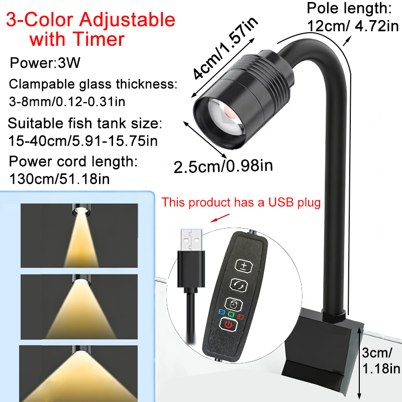 USB 3W Güney Amerika Akvaryum  - Aquarium Marine Lights incelemesi ve fiyatı